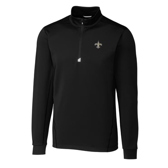 New Orleans Saints Men’s Cutter & Buck Big & Tall Half-Zip Pullover Jacket - Picture 3 of 8